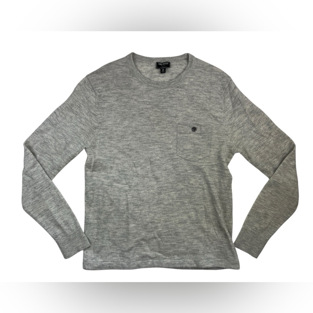 Todd Snyder Pocket Tee Cashmere Sweater size XS Heather Gray $328 EUC